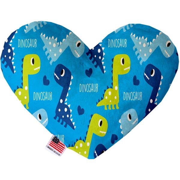 Mirage Pet Products Blue Dinosaurs 8 in. Heart Dog Toy 1235-TYHT8